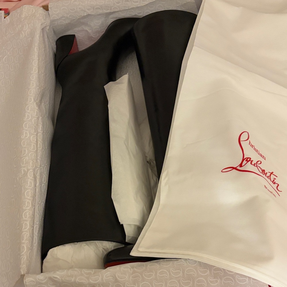 Christian Louboutin Black Leather Boots